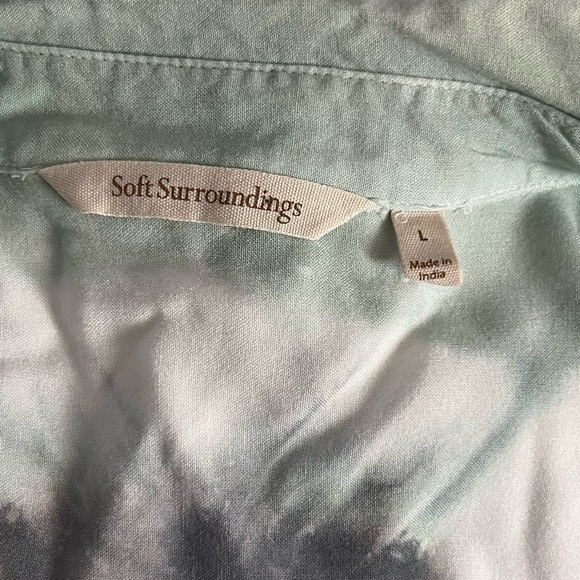 Soft Surroundings Womens Size L Boho Tie Die Sequin Accent Open Front Cardigan - Picture 4 of 4